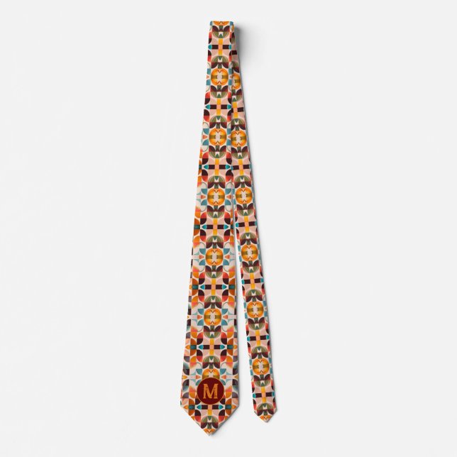 Retro Popular Abstract Squares Collection Tie (Front)