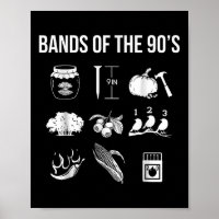 Retro Popular Music Bands Of The 90s Rock Funny Vi