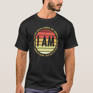 Retro Positive Affirmations Mental Health Awarenes T-Shirt