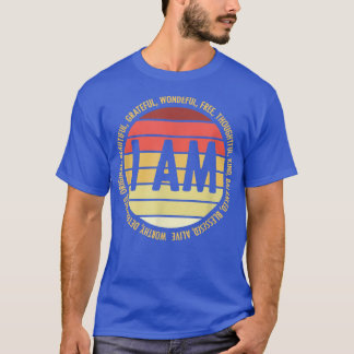 Retro Positive Affirmations Mental Health Awarenes T-Shirt