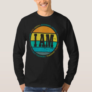 Retro Positive Affirmations Mental Health Awarenes T-Shirt