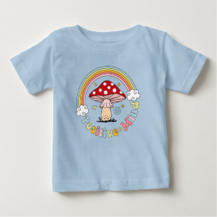 Retro Positive Mushroom Boho Hippie Baby T-Shirt