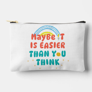 Retro Positive Quote  Accessory Pouch