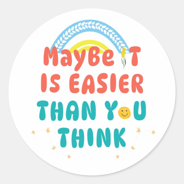 Retro Positive Quote Sticker (Front)