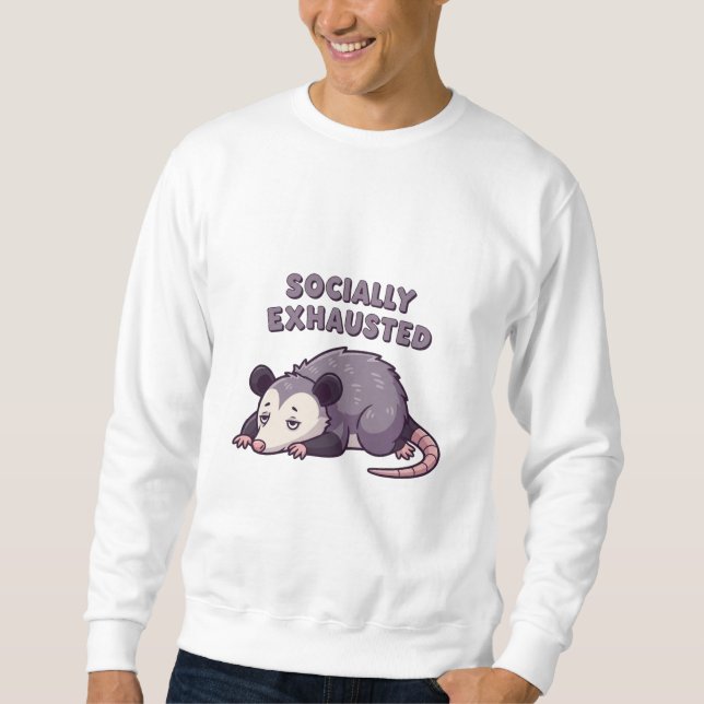 Retro Possum Recharge First Men’s Sweatshirt (Front)