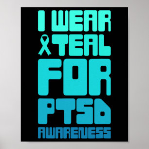 Retro Post Traumatic Stress Ptsd Awareness 1  Poster