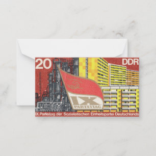 Retro postage stamp German Democratic Republic Card