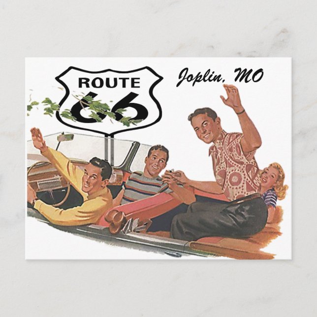 Retro Postcard Route 66 Stopover Promo Road Trip (Front)