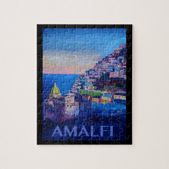 Retro Poster Amalfi Coast italy Jigsaw Puzzle (Vertical)