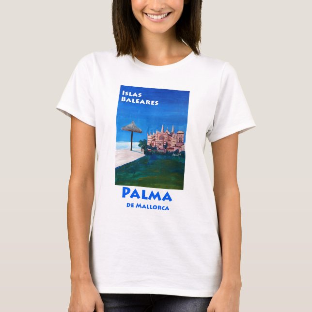Retro Poster Palma De Mallorca T-Shirt (Front)