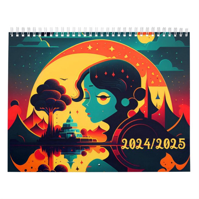 Retro Posters Collection 2 year Calendar 2024-2025 (Cover)