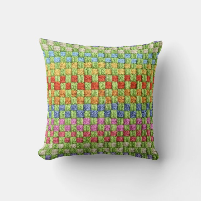 Retro Potholder Weave Cushion (Front)