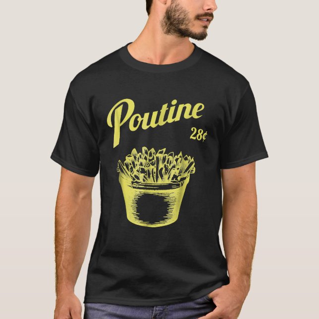 Retro Poutine   Canada   Montreal T-Shirt (Front)