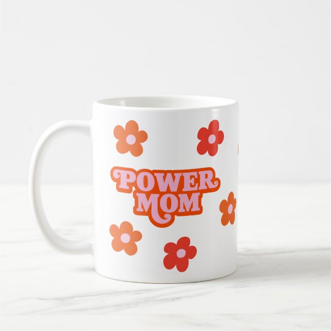 Retro Power Mum Mug (Left)