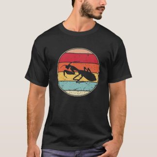 Retro Praying Mantids Insect Lover Vintage Sunset T-Shirt