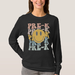 Retro Pre-K Teacher Student First Day Of School Pr T-Shirt