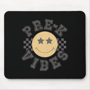 Retro Pre-k Vibes Teacher Student 1st Day Back To Mouse Mat