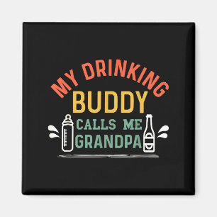 Retro Pregnancy Announcement Grandpa My Drinking B Magnet