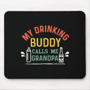 Retro Pregnancy Announcement Grandpa My Drinking B Mouse Mat