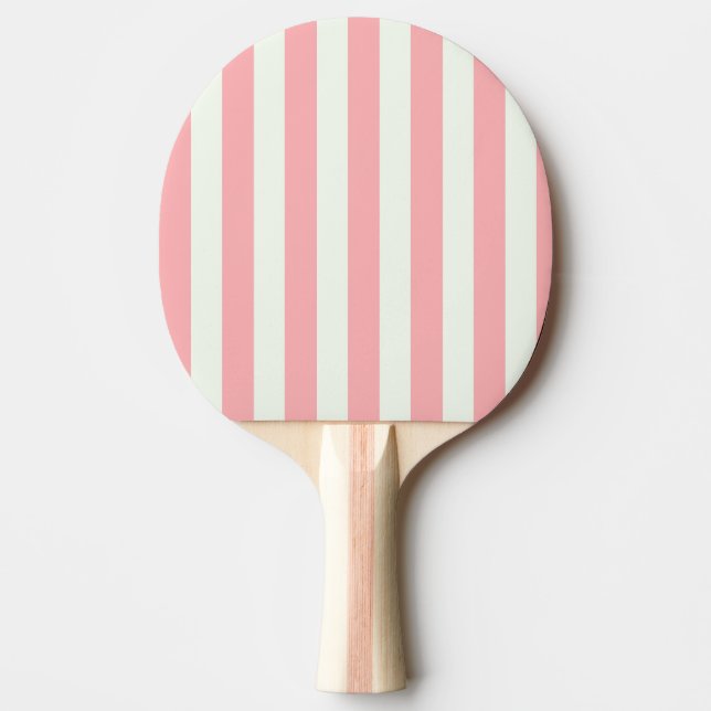 Retro Preppy Sportswear Stripes - Pink Cream Ping Pong Paddle (Front)