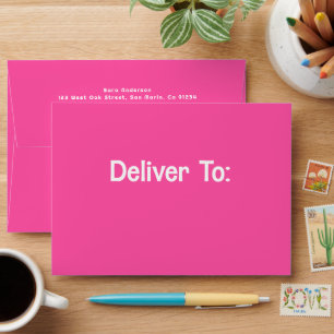 Retro Pretty Pink Stars Envelope