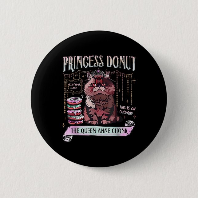 Retro Princess Doughnut Dungeon Crawler Carl Book  6 Cm Round Badge (Front)