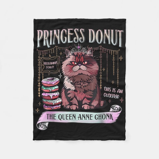 Retro Princess Doughnut Dungeon Crawler Carl Book  Fleece Blanket (Front)