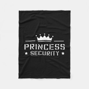 Retro Princess Security Boys Brother Birthday Dad  Fleece Blanket