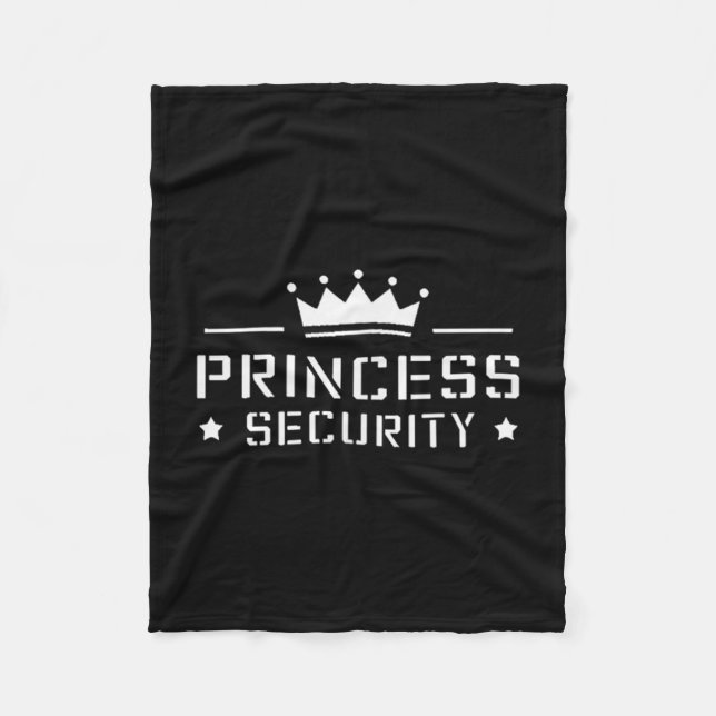 Retro Princess Security Boys Brother Birthday Dad  Fleece Blanket (Front)