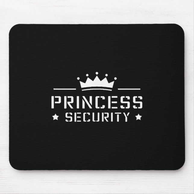 Retro Princess Security Boys Brother Birthday Dad  Mouse Mat (Front)
