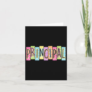 Retro Principal Therapy Back To School Colourful G Card