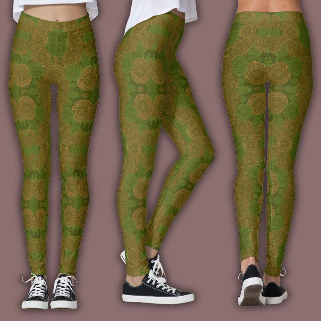 Retro Print | Earthy Forest Leggings (Creator Uploaded)