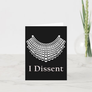 Retro Pro Choice Style We Dissent Feminist Card