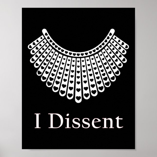 Retro Pro Choice Style We Dissent Feminist  Poster (Front)