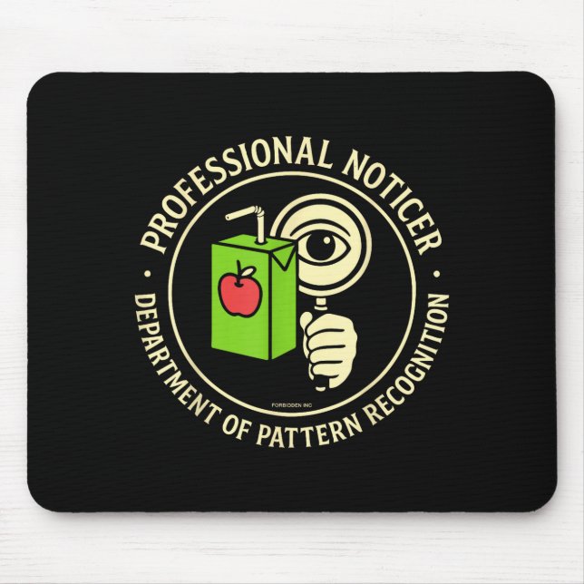 Retro Professional Noticer Department Of Pattern R Mouse Mat (Front)