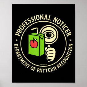 Retro Professional Noticer Department Of Pattern R Poster