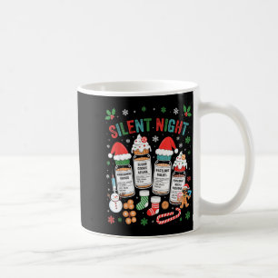 Retro Profol Silent Night Icu Nurses Funny Merry C Coffee Mug