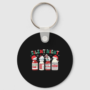 Retro Profol Silent Night Icu Nurses Funny Merry C Key Ring