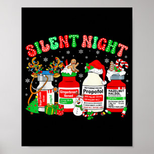 Retro Propofol Silent Night Er Ed Rn Icu Nurses Ch Poster