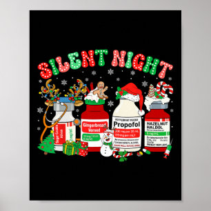 Retro Propofol Silent Night Er Ed Rn Icu Nurses Ch Poster