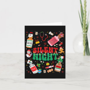 Retro Propofol Silent Night Funny Christmas Nurse Card