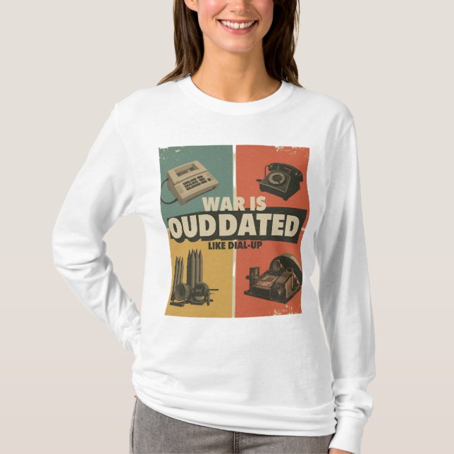Retro Protest Statement Shirt - Vintage Style Poli (Front)