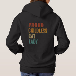 Retro Proud Childless Cat Lady For Kamala Hoodie