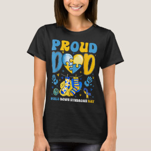 Retro Proud Dad World Down Syndrome Day Father Boy T-Shirt