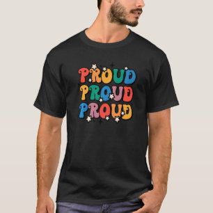 Retro Proud Rainbow Lgbt Flag Gay Lesbian Bi Lgbt T-Shirt