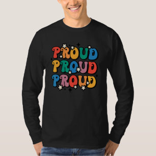 Retro Proud Rainbow Lgbt Flag Gay Lesbian Bi Lgbt T-Shirt