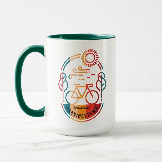 Retro Provincetown Bike Trail  Mug (Left)