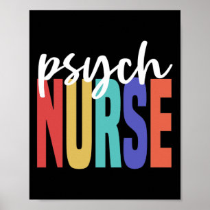 Retro Psych Nurse Psychiatric Nursing Psychology H Poster