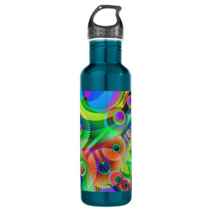 Retro Psychedelic Abstract 710 Ml Water Bottle
