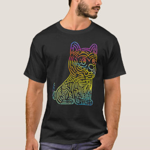 Retro Psychedelic Dog Puppy Owner Pup Pet Trippy R T-Shirt